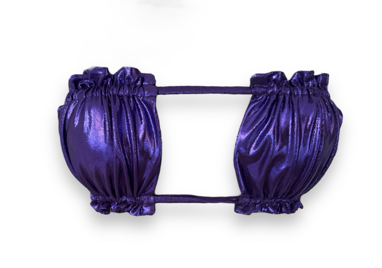 Purple strapless bikini top