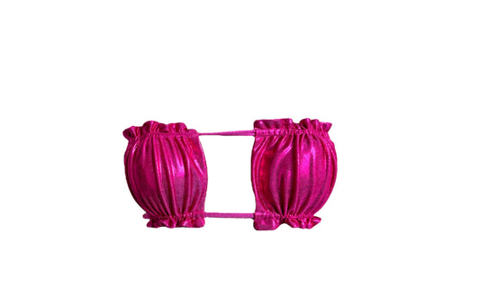 Pink strapless bikini top